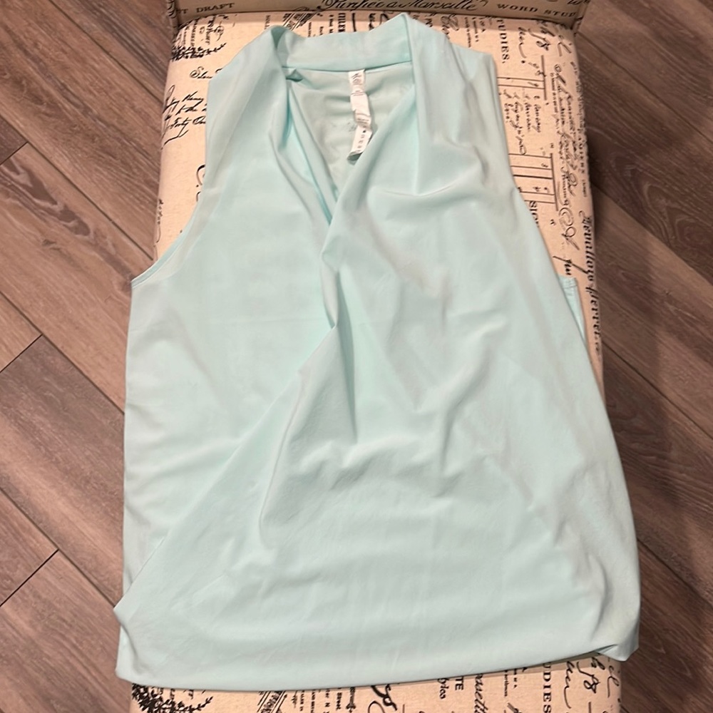 Lululemon wrap top size 12. Flowy, light weight, seafoam green.